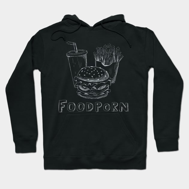 Foodporn Burger Menu Hoodie by superdupertees